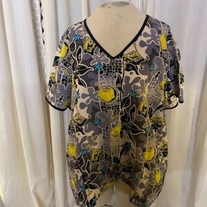 Nickelodeon Women's Short Sleeve Top - Black, Yellow, Blue